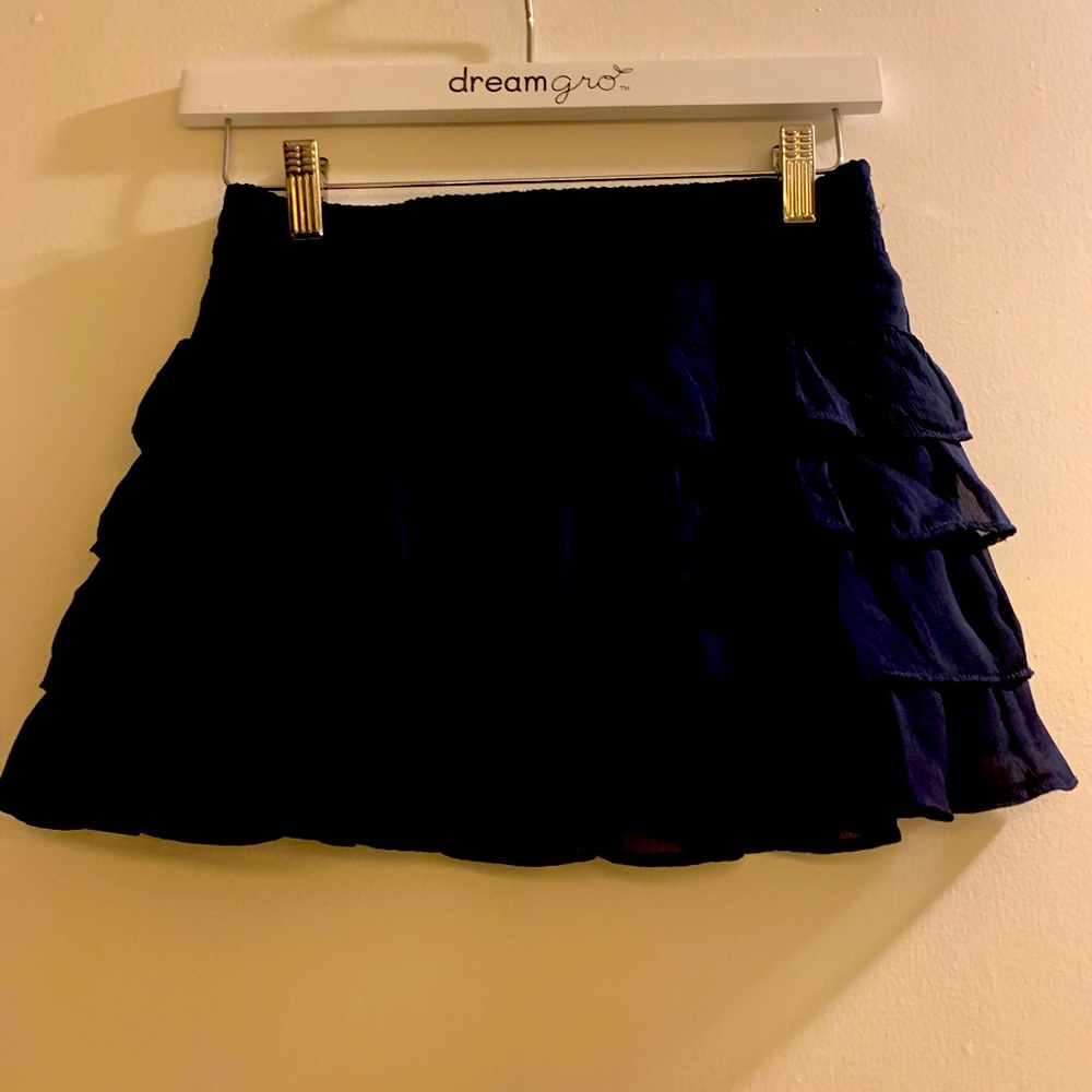 Navy blue mini skirt